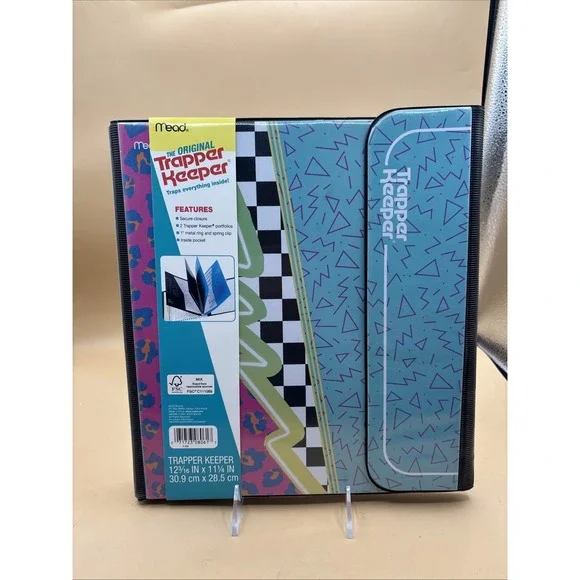 NEW Trapper Keeper Binder Retro Color Portfolio Folder  Mead 12 3/16" x 11 1/4" - Picture 6 of 14